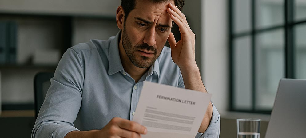 Licenziamento illegittimo - Lavoratore legge lettera di licenziamento