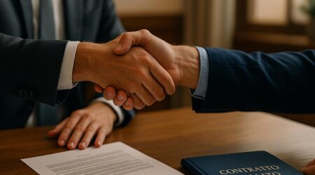 Clausole contrattuali --Stretta di mano firma contratto